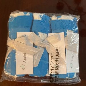 NWT Angel Dear 3 pack burp cloths in Blue Farm